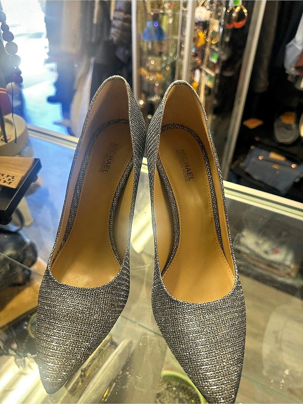 Michael Kors Pointed Toe Heels in Gray